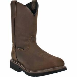 NEW DAN POST. men's joist composite toe met guard leather work boots in brown